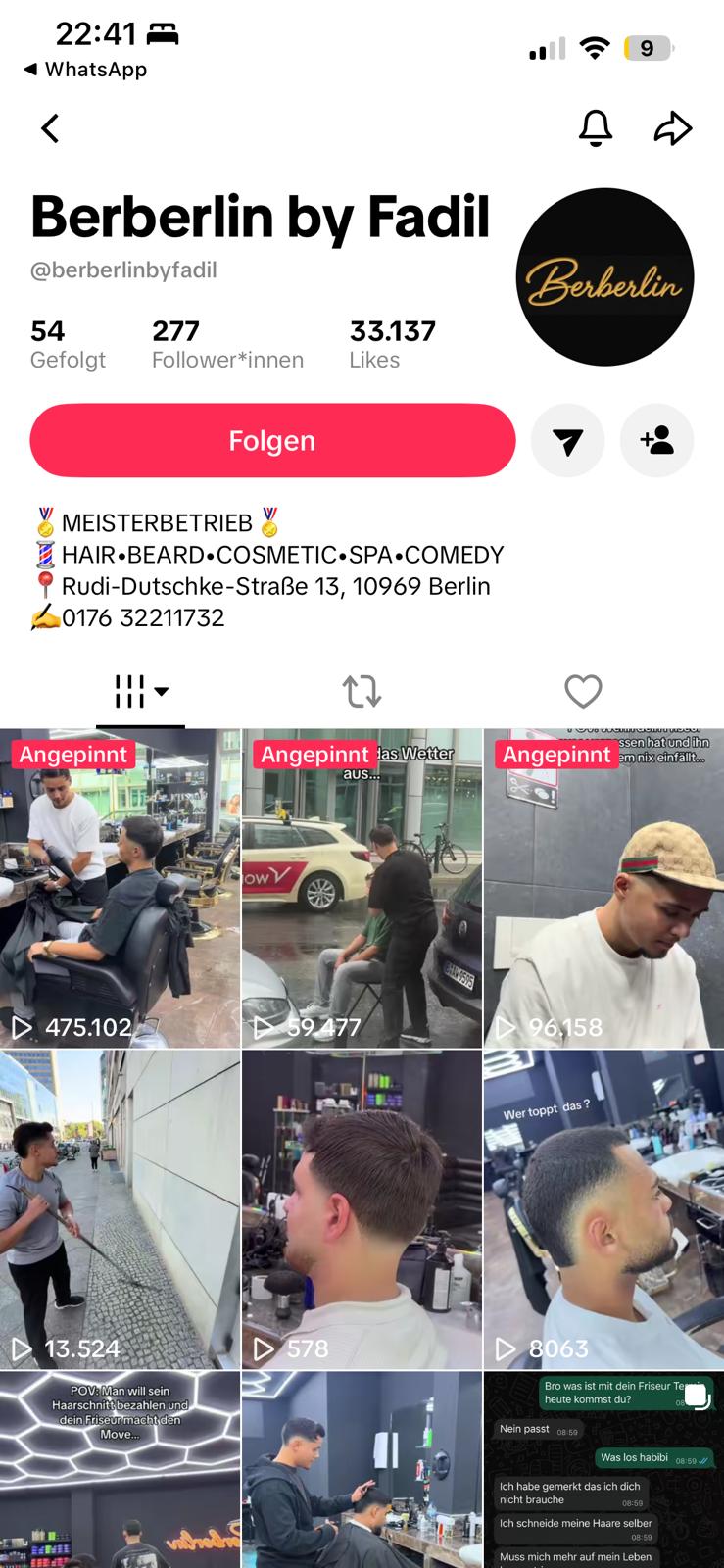 TikTok-Profil @berberlinbyfadil